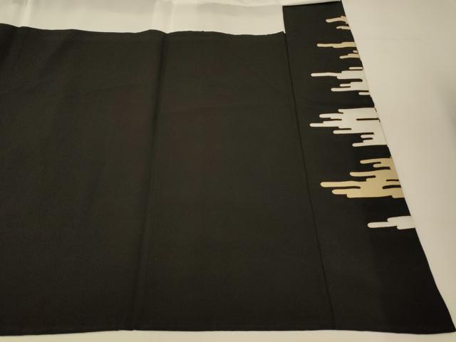 平和屋着物■豪華黒留袖 束ね熨斗吉祥花文 金銀彩 正絹 逸品 AABG9781fw