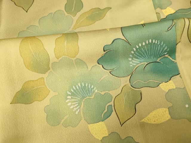 平和屋着物■上質な小紋 草花文 暈し染め 正絹 逸品 AABG9809fw