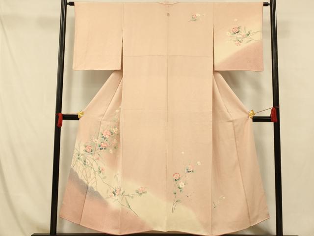 平和屋着物■訪問着 更紗花籬文 暈し染め 正絹 逸品 AABG9834fw