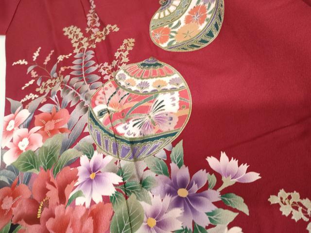 平和屋着物●豪華振袖 花蝶鈴文 暈し染め 金銀彩 やまと誂製 正絹 逸品 AABG9843cs