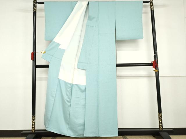 平和屋着物●上質な色無地 草花地紋 瓶覗色 正絹 逸品 AABG9860cs