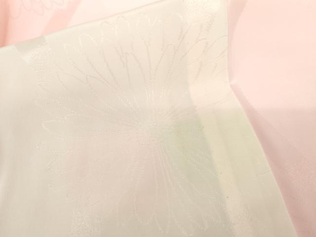 平和屋着物●長襦袢 無双仕立て 立涌舞花地紋 暈し染め 正絹 逸品 AABG9863cs