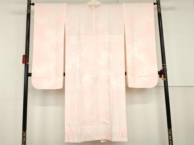 平和屋着物●振袖用長襦袢 無双仕立て 立波草花地紋 暈し染め 正絹 逸品 未使用 AABG9864cs