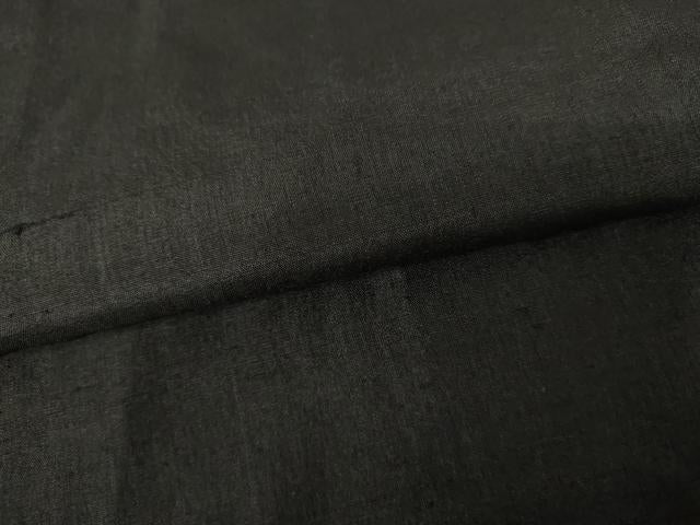 平和屋着物●男性 黒紋付 紬地 正絹 逸品 AABG9869cs