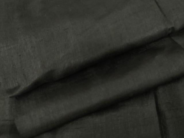 平和屋着物●男性 黒紋付 紬地 正絹 逸品 AABG9869cs