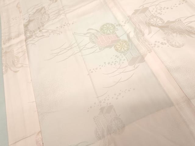 平和屋着物●振袖用長襦袢 無双仕立て 御所車地紋 暈し染め 正絹 逸品 AABG9892cs