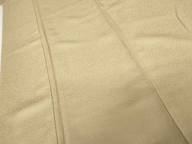 平和屋着物●上質な色無地 白橡色 正絹 逸品 AABG9895cs