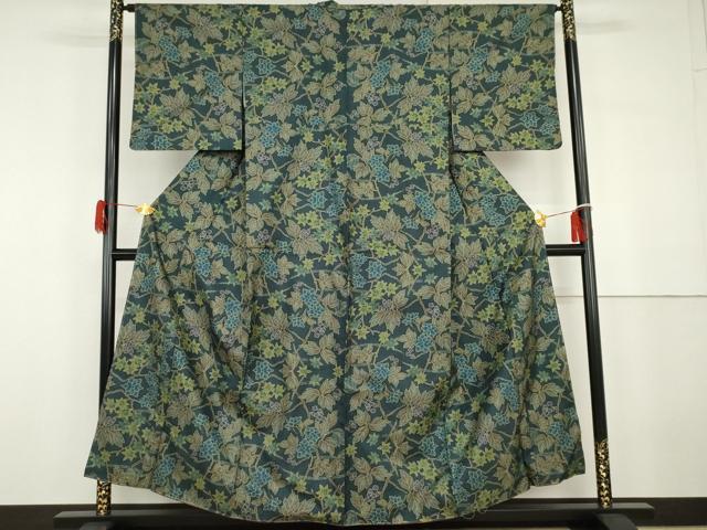 平和屋着物●本場大島紬 一元絣 枝花文 正絹 逸品 未使用 AABG9908cs