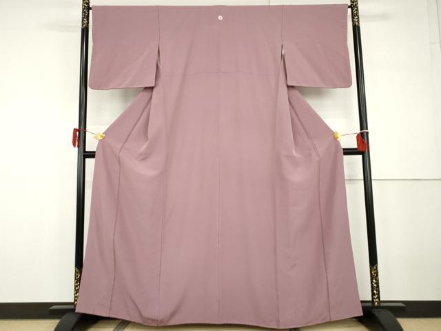 平和屋着物●上質な色無地 京紫色 正絹 逸品 AABG9914cs