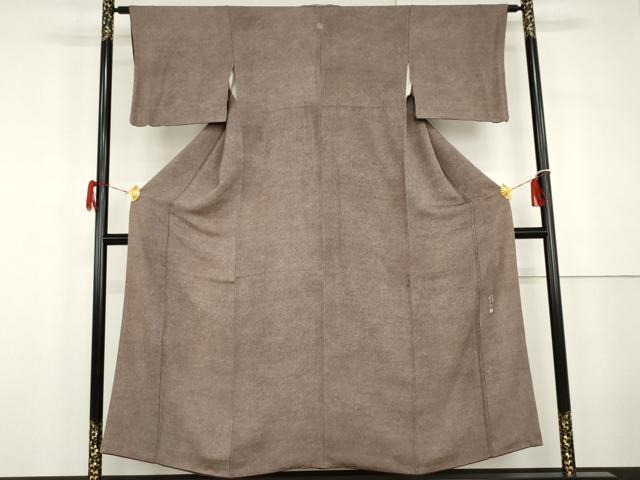 平和屋着物●青木茂 江戸小紋 鮫小紋柄 鬼しぼ縮緬 正絹 逸品 AABG9917cs