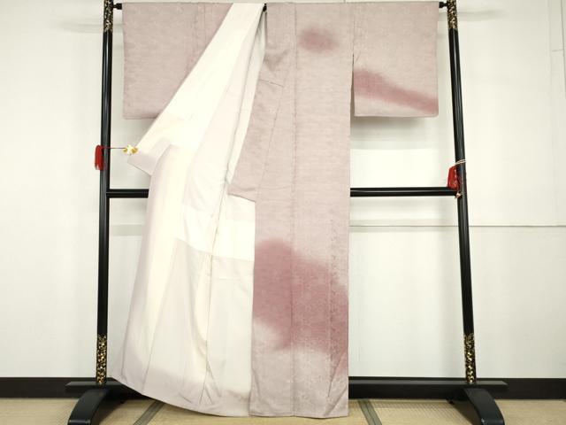 平和屋着物●お召 訪問着 霞文 暈し染め 正絹 逸品 AABG9931cs