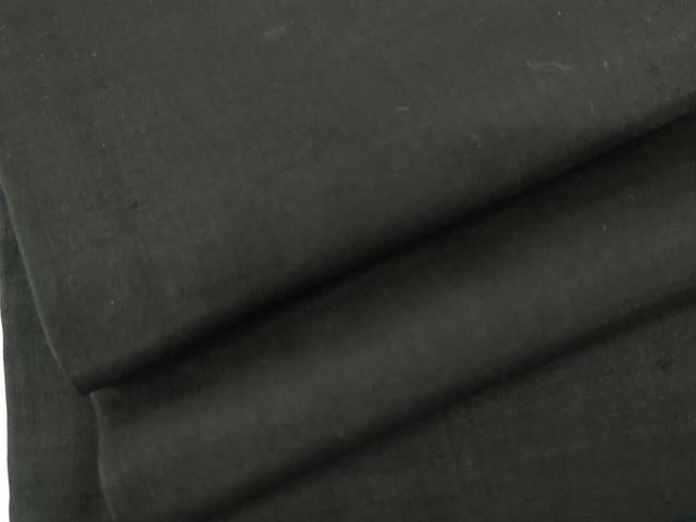 平和屋着物●男性 黒紋付 羽織セット 紬地 正絹 逸品 AABG9945cs