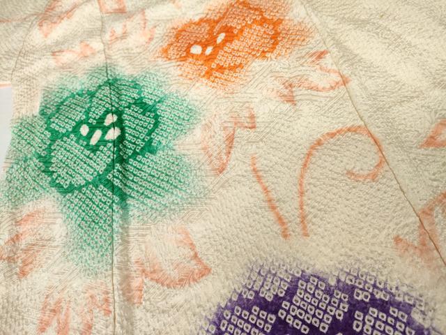 平和屋着物●豪華振袖 総絞り 花唐草文 正絹 逸品 AABG9946cs