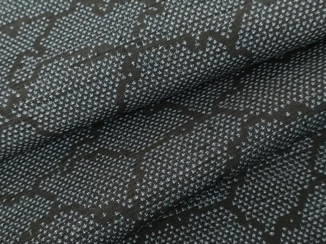 平和屋着物●上質な紬 雪輪重ね文 正絹 逸品 AABG9964cs