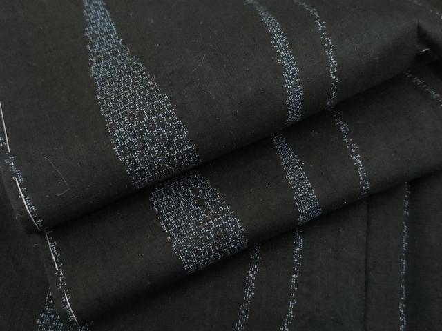 平和屋着物●上質な紬 よろけ縞 正絹 逸品 未使用 AABG9966cs
