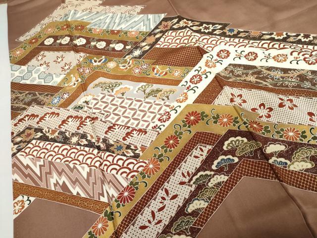 平和屋着物●十日町友禅作家 龍谷 色留袖 吉祥花蝶松文 金彩 正絹 逸品 AABG9970cs
