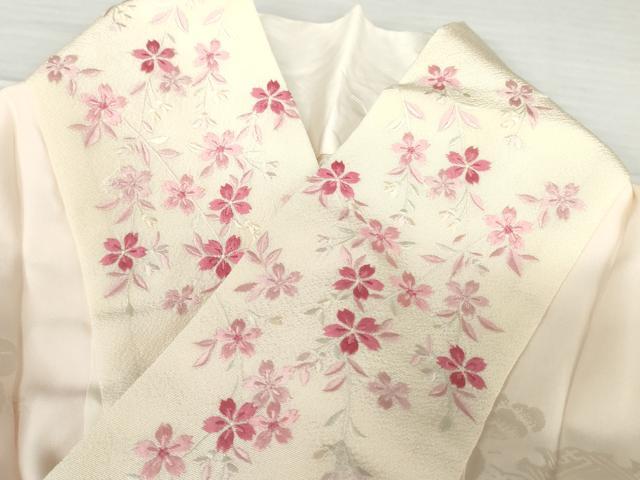 平和屋着物●豪華振袖・長襦袢(袷・半衿刺繍)セット 駒刺繍 雲取り流水枝花文 金彩 松坂屋扱い 正絹 逸品 AABG9973cs