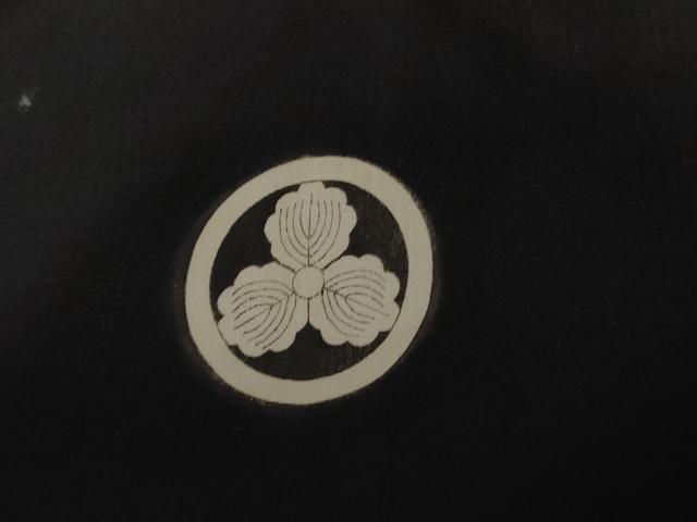 平和屋着物●男性 黒紋付 羽織セット 正絹 逸品 AABG9978cs