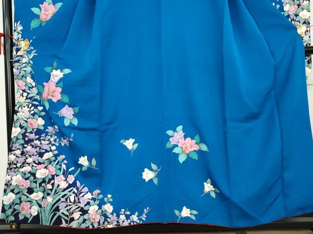 平和屋着物●豪華振袖 草花文 暈し染め 金彩 正絹 逸品 AABG9984cs
