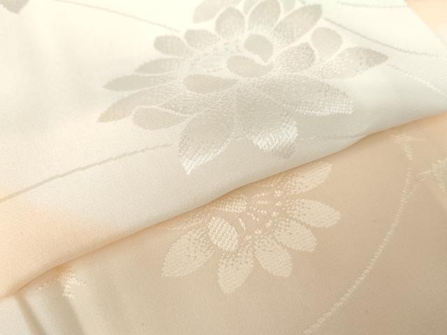 平和屋着物●長襦袢 無双仕立て 枝花地紋 暈し染め 正絹 逸品 AABG9987cs