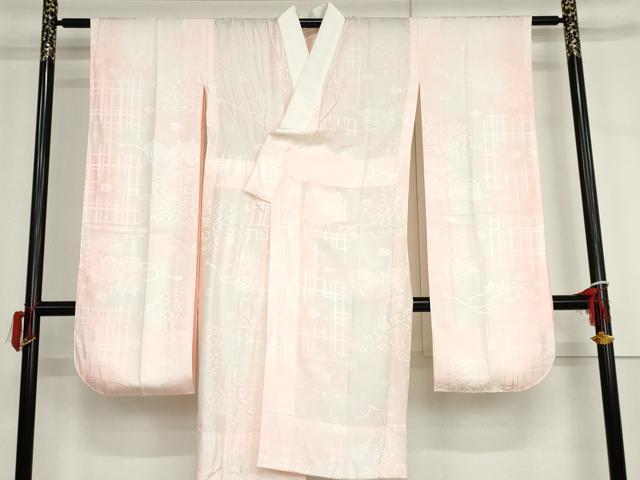 平和屋着物●豪華振袖・長襦袢(無双仕立て)セット 舞花文 暈し染め 正絹 逸品 AABG9990cs