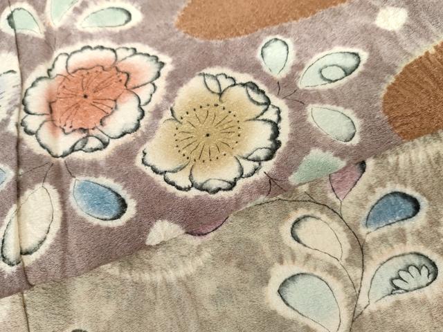 平和屋着物●訪問着 絞り 辻が花 反端付き 正絹 逸品 AABG9995cs