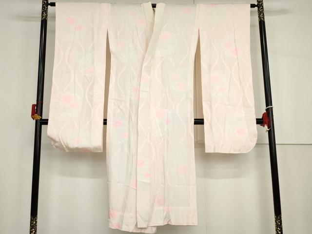 平和屋着物●豪華振袖・長襦袢(無双仕立て)セット 駒刺繍 檜扇枝花文 金彩 正絹 逸品 AABG9999cs
