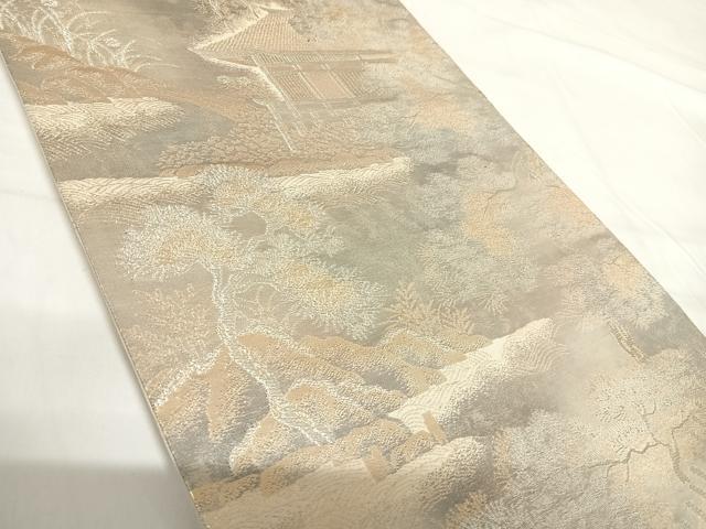 平和屋着物◎六通柄袋帯 京洛錦 二重引箔袋帯 正絹 逸品 AABH0022yx