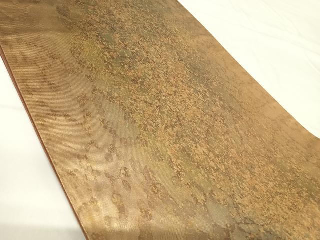 平和屋着物◎六通柄袋帯 霞文 引箔 正絹 逸品 AABH0141yx