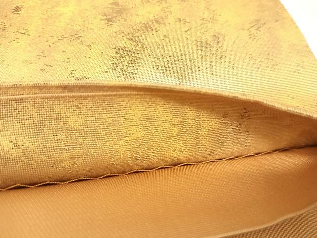 平和屋着物◎六通柄袋帯 唐織 九百錦 仕覆文 手織引箔 金糸 正絹 逸品 AABH0143yx