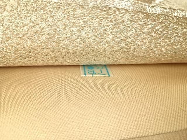 平和屋着物◎六通柄袋帯 唐織 熨斗花文 銀糸 鈴乃屋扱い 正絹 逸品 AABH0220yx