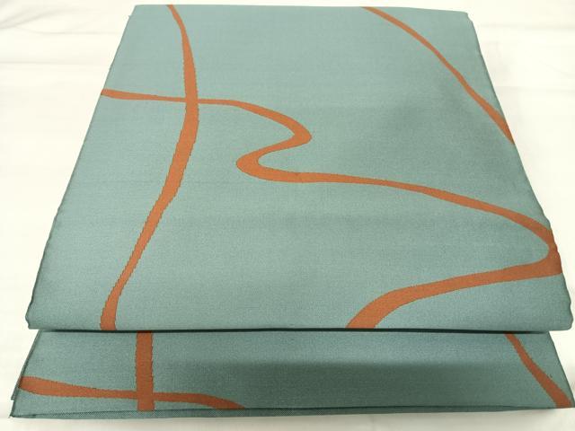 平和屋着物◎全通柄袋帯 流線文 正絹 逸品 AABH0250yx