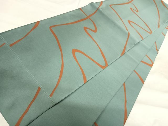 平和屋着物◎全通柄袋帯 流線文 正絹 逸品 AABH0250yx
