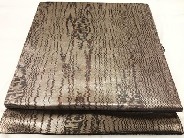 平和屋着物◎六通柄袋帯 霞文 金糸 正絹 逸品 AABH0267yx