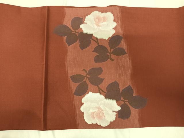 平和屋着物◎太鼓柄袋帯 草花文 正絹 逸品 AABH0352yx