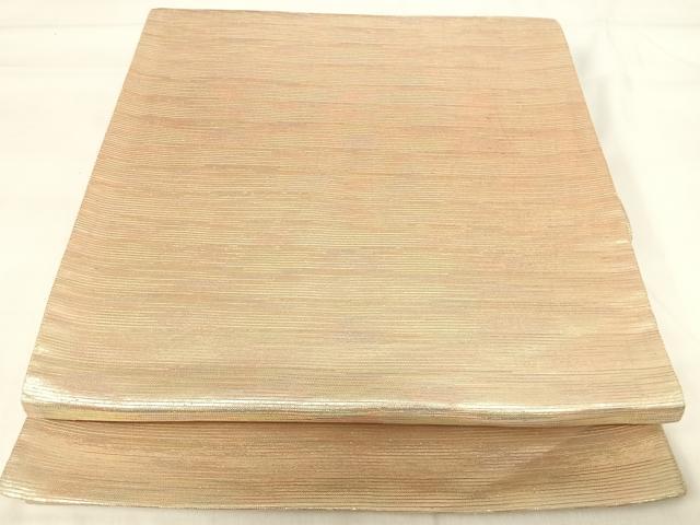 平和屋着物◎全通柄袋帯 霞文 金糸 正絹 逸品 AABH0368yx