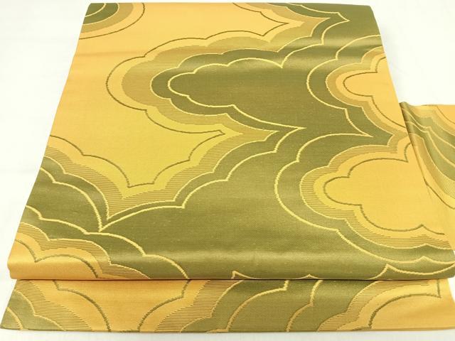 平和屋着物◎九寸名古屋帯　雲重ね文　正絹　逸品　AABH0385yx 平和屋着物◎九寸名古屋帯 雲重ね文 正絹 逸品 AABH0385yx - メルカリ