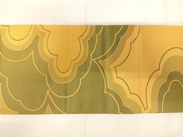 平和屋着物◎九寸名古屋帯 雲重ね文 正絹 逸品 AABH0385yx