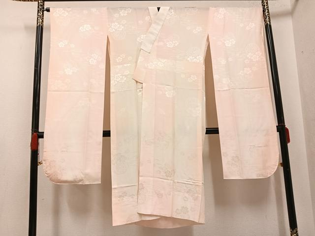 平和屋着物●振袖用長襦袢 無双仕立て 雪輪花地紋 暈し染め 正絹 逸品 AABH0409ph