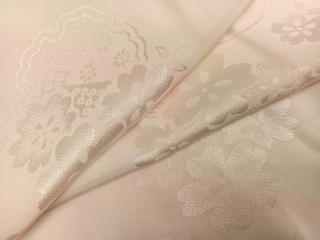 平和屋着物●振袖用長襦袢 無双仕立て 雪輪花地紋 暈し染め 正絹 逸品 AABH0409ph