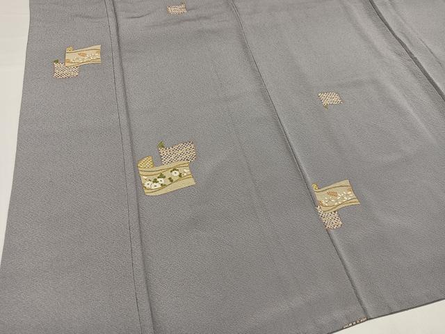 平和屋着物●上質な小紋 草花文 金彩 正絹 逸品 AABH0413ph