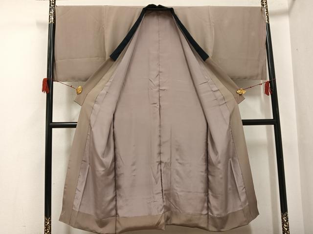 平和屋着物●男性 長襦袢 袷 手描き 風景樹林文 暈し染め 金彩 正絹 逸品 AABH0428ph