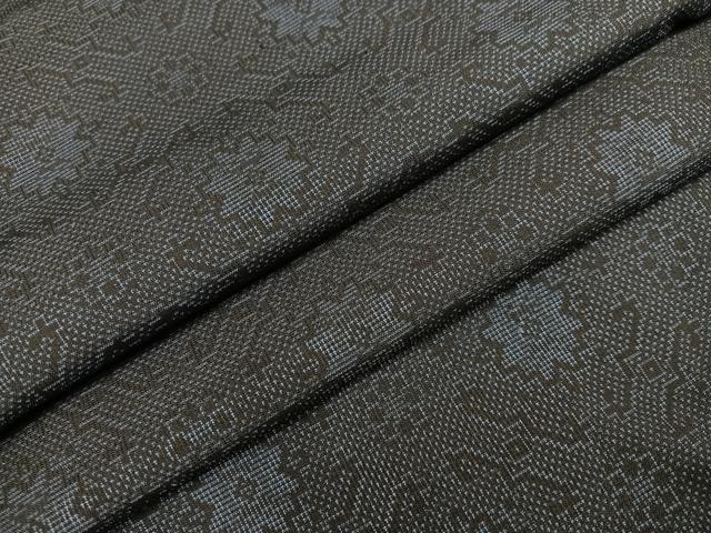 平和屋着物●本場大島紬 カタス7マルキ 蜀江花文 正絹 逸品 AABH0446ph
