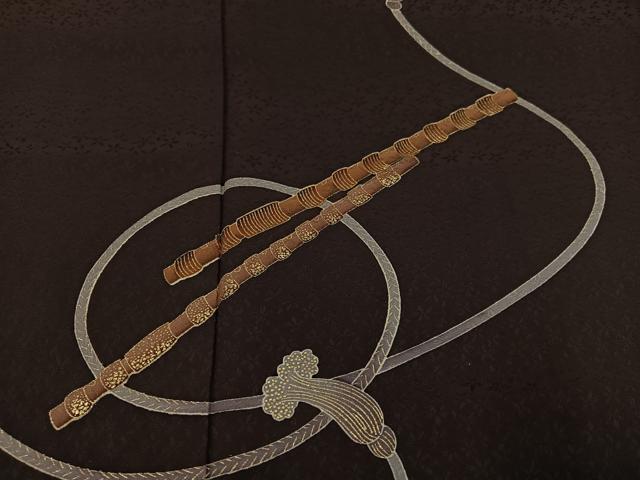 平和屋着物●豪華色留袖 友禅 楽器文 金彩 正絹 逸品 AABH0447ph