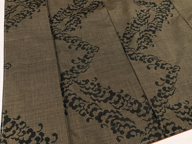 平和屋着物●本場大島紬 一元絣 波 正絹 逸品 未使用 AABH0466ph