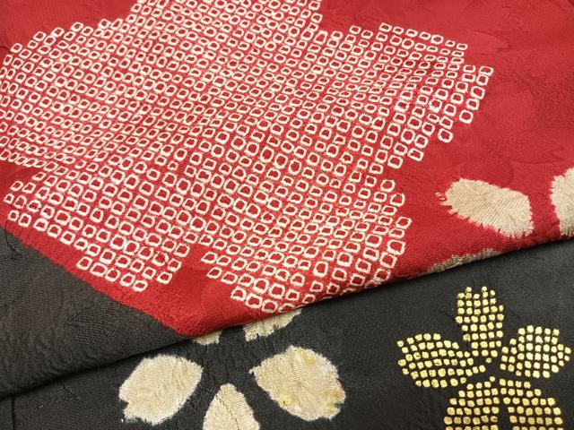 平和屋着物●豪華振袖 駒刺繍 絞り 舞花文 金彩 鈴乃屋扱い 正絹 逸品 AABH0490fy