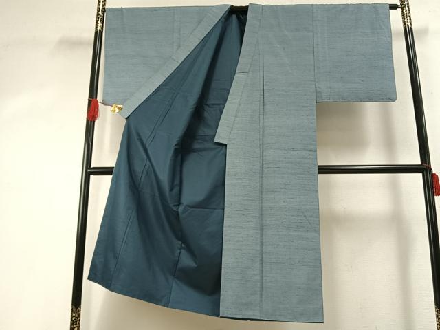 平和屋着物●男性 紬 網代織 正絹 逸品 AABH0495fy