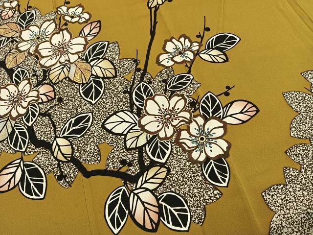 平和屋着物●豪華振袖 枝花文 金銀彩 正絹 逸品 AABH0497fy
