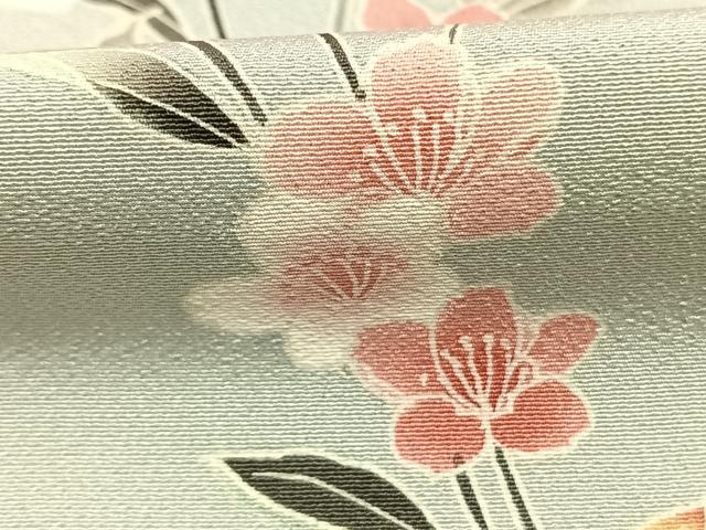 平和屋着物●訪問着 友禅 枝花文 暈し染め 正絹 逸品 AABH0501fy