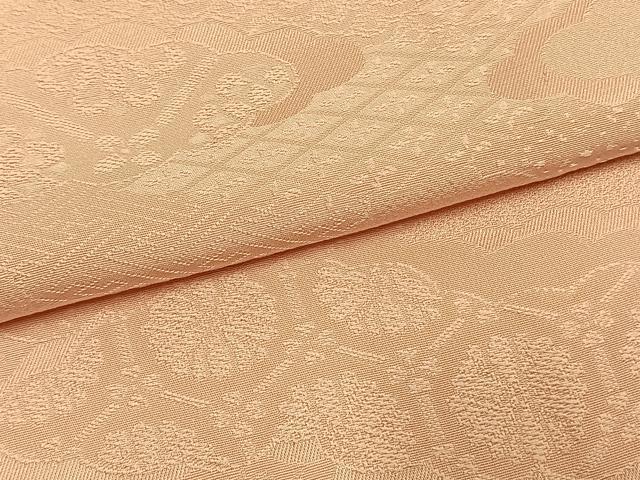 平和屋着物●上質な色無地 雲取り花地紋 虹色 正絹 逸品 AABH0502fy